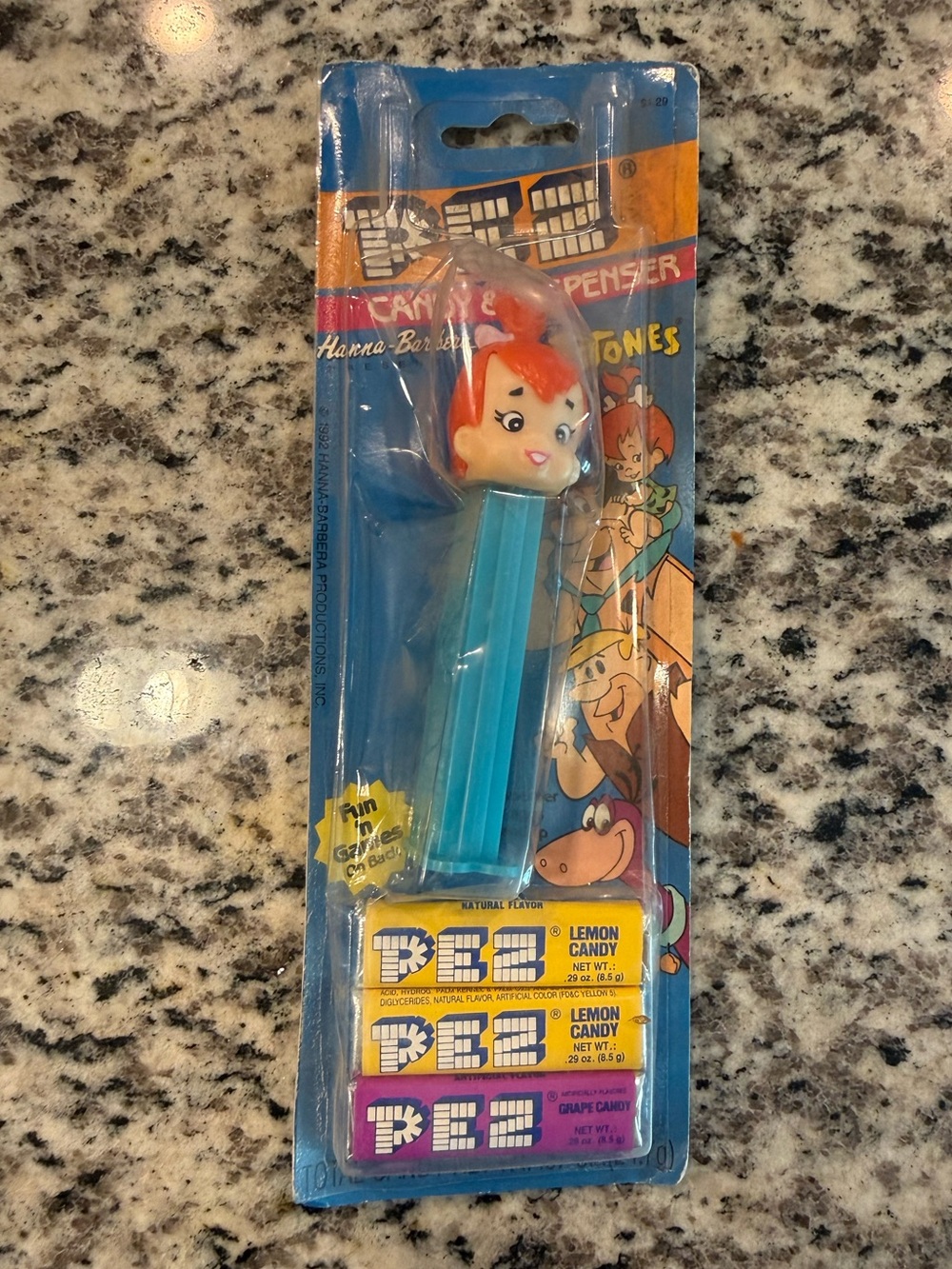 Vintage - PEZ Flintstones Pebbles Character Candy Dispenser | Damaged Box |